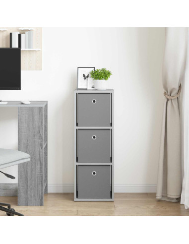 Credenza con cassetto Grigio cemento 30,5 x 27 x 84,5 cm