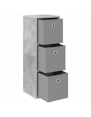 Credenza con cassetto Grigio cemento 30,5 x 27 x 84,5 cm