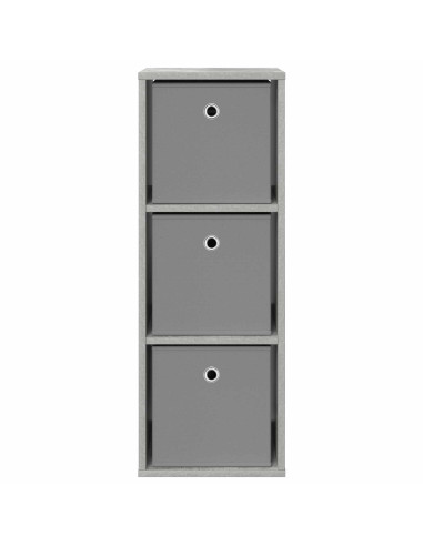 Credenza con cassetto Grigio cemento 30,5 x 27 x 84,5 cm