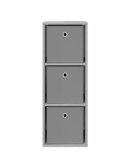 Credenza con cassetto Grigio cemento 30,5 x 27 x 84,5 cm