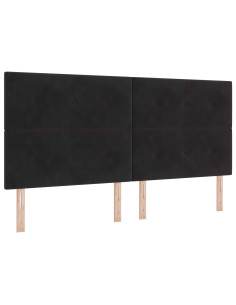 Testiera LED con luci a strisce a LED Nero 200 cm Poliestere 2