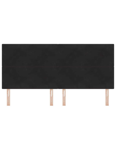 Testiera LED con luci a strisce a LED Nero 200 cm Poliestere