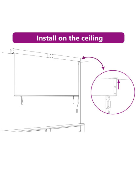 Tenda a rullo Blu e Bianco 200 x 250 cm Tessuto e Alluminio