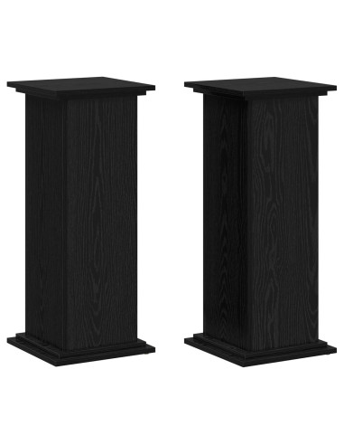 Supporto per piante Rovere Nero 33 x 33 x 80 cm