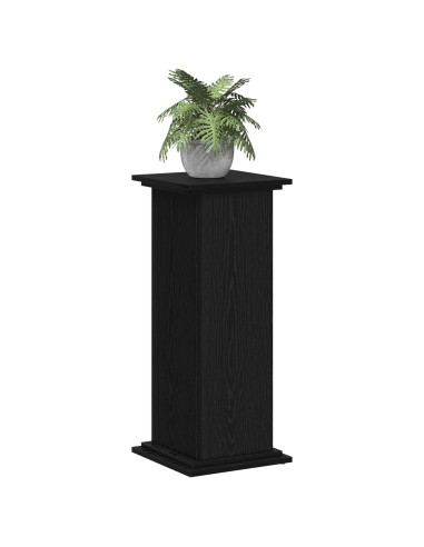 Supporto per piante Rovere Nero 33 x 33 x 80 cm