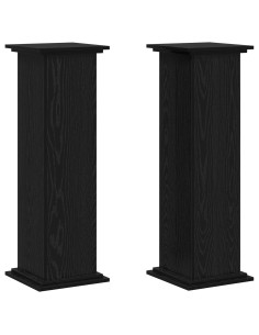 Supporto per piante Rovere Nero 33 x 33 x 100 cm 2