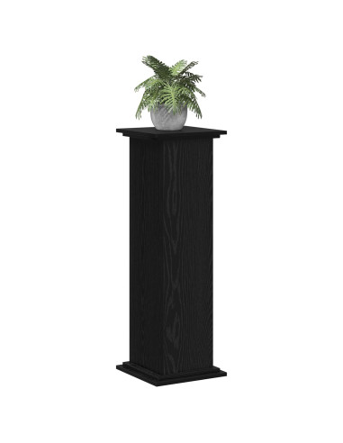 Supporto per piante Rovere Nero 33 x 33 x 100 cm