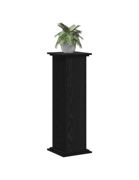 Supporto per piante Rovere Nero 33 x 33 x 100 cm