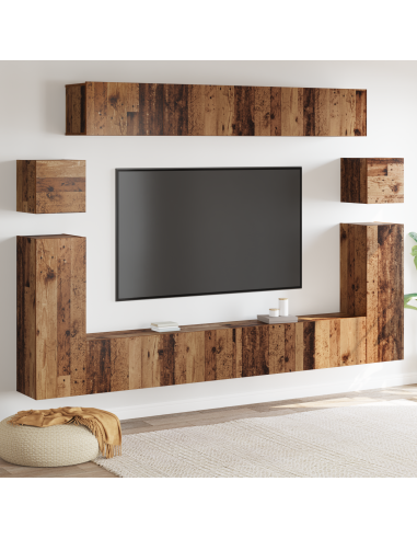 Unità TV 4 pcs Legno vecchio Legno multistrato