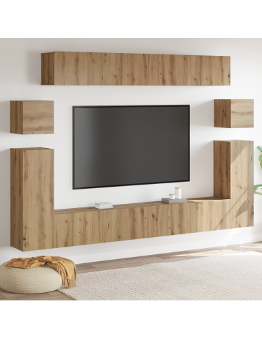 Unità TV 4 pcs Rovere artigianale Legno multistrato