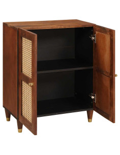 Credenza Marrone 60 x 33 x 75 cm Legno di mango massello 2