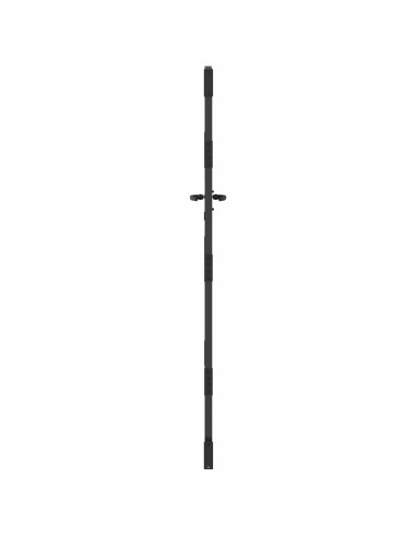 Cancello da giardino con blocco Nero 85 x 175 cm