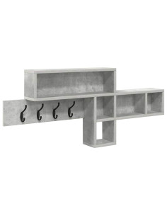 Appendiabiti a muro Grigio cemento 100 x 12 x 43,5 cm 2