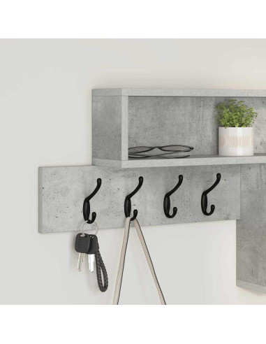 Appendiabiti a muro Grigio cemento 100 x 12 x 43,5 cm