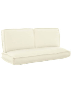 Set di Cuscini 3 pcs Crema Tessuto Oxford 2