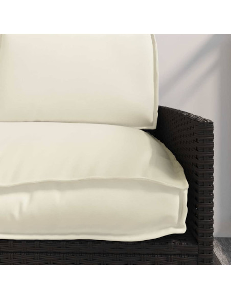 Set di Cuscini 3 pcs Crema Tessuto Oxford