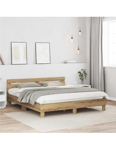 Struttura del letto Rovere artigianale 203 x 185 x 70 cm