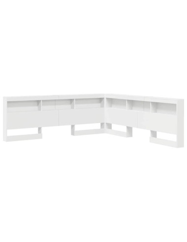 Testata contenitore Bianco 180 cm Legno multistrato