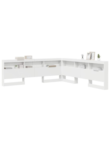 Testata contenitore Bianco 180 cm Legno multistrato