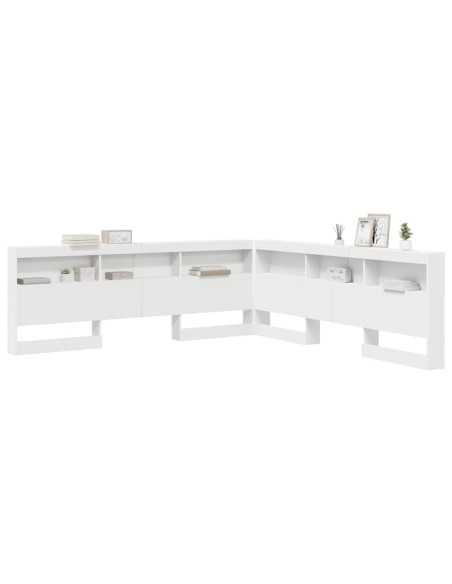 Testata contenitore Bianco 180 cm Legno multistrato