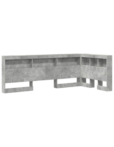 Testata contenitore Grigio cemento 75 cm Legno multistrato