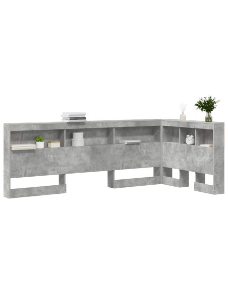 Testata contenitore Grigio cemento 75 cm Legno multistrato