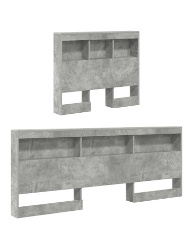 Testata contenitore Grigio cemento 75 cm Legno multistrato