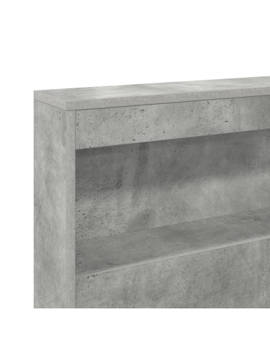 Testata contenitore Grigio cemento 135 cm Legno multistrato