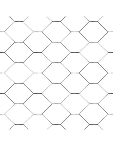 Recinzione Esagonale Grigio 0,8 x 25 m PVC