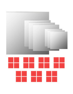 Set di Specchi da Parete 7 pz in Vetro Quadrato 2