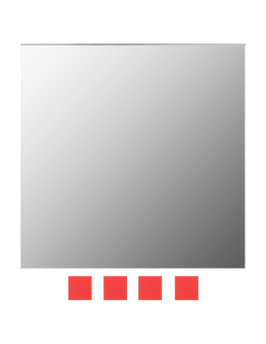 Set di Specchi da Parete 7 pz in Vetro Quadrato