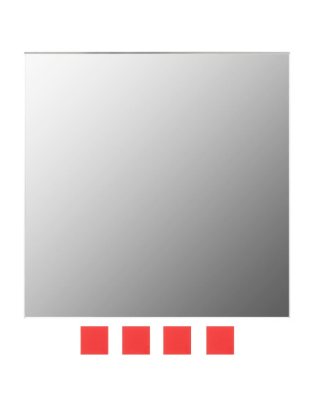 Set di Specchi da Parete 7 pz in Vetro Quadrato