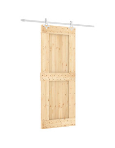 Porta scorrevole Naturale e Bianco 80 x 210 cm 2