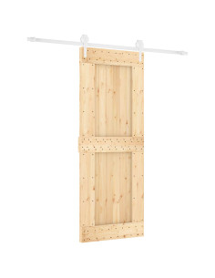 Porta scorrevole Naturale e Bianco 80 x 210 cm 2