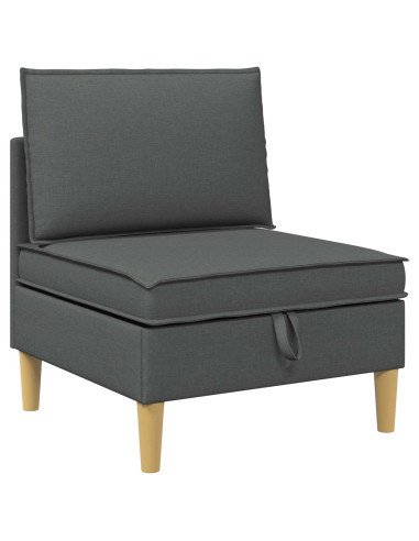 Set di mobili per il soggiorno 6 pcs Grigio Scuro Tessuto