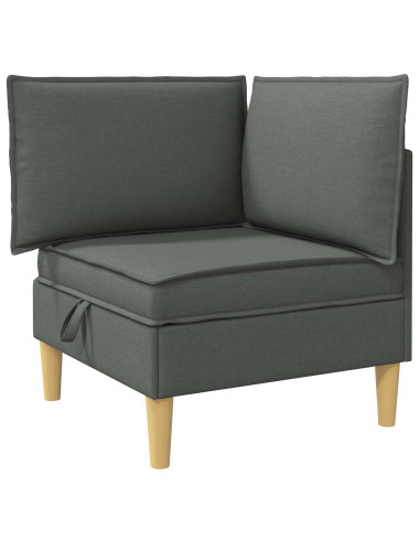 Set di mobili per il soggiorno 5 pcs Grigio Scuro Tessuto