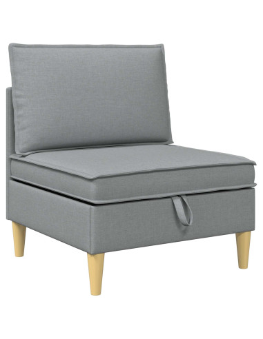 Set di mobili per il soggiorno 6 pcs Grigio Chiaro Tessuto