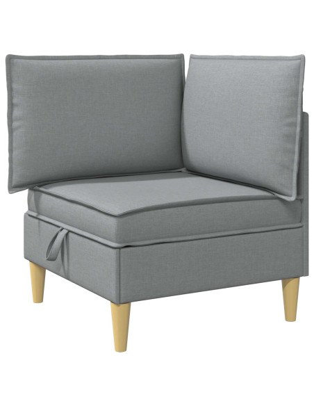 Set di mobili per il soggiorno 5 pcs Grigio Chiaro Tessuto