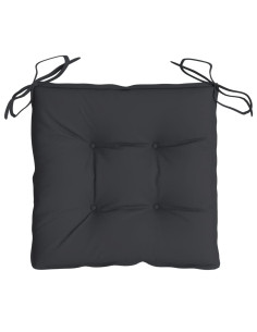 Cuscini per Sedia 2 pz Neri 40x40x7 cm in Tessuto Oxford