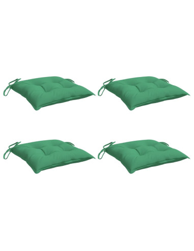 Cuscini per Sedia 4 pz Verdi 50x50x7 cm Tessuto Oxford