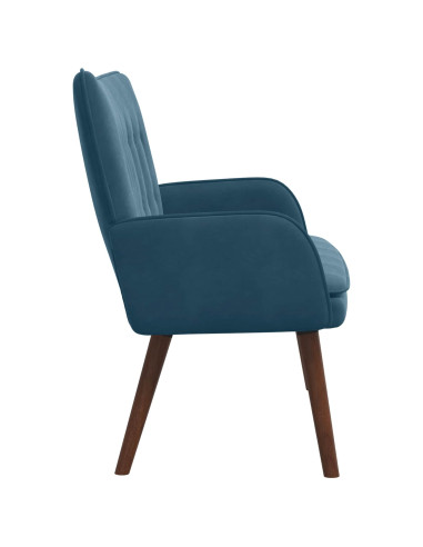 Sofa a Due Posti Blu 115 x 61 x 87 cm Velluto