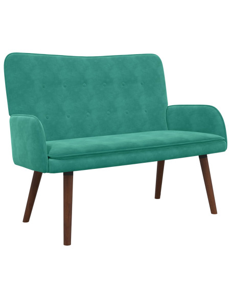 Sofa a Due Posti Turchese 115 x 61 x 87 cm Velluto