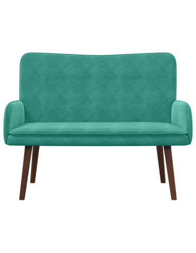 Sofa a Due Posti Turchese 115 x 61 x 87 cm Velluto