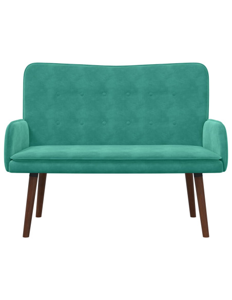 Sofa a Due Posti Turchese 115 x 61 x 87 cm Velluto