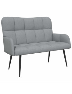 Sofa a Due Posti Grigio chiaro 115 x 61 x 87 cm Tessuto 2