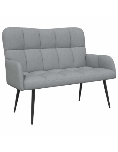 Sofa a Due Posti Grigio chiaro 115 x 61 x 87 cm Tessuto