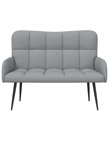 Sofa a Due Posti Grigio chiaro 115 x 61 x 87 cm Tessuto