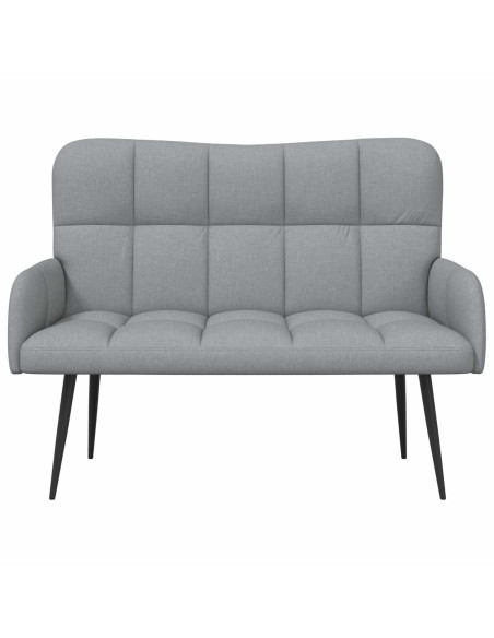 Sofa a Due Posti Grigio chiaro 115 x 61 x 87 cm Tessuto