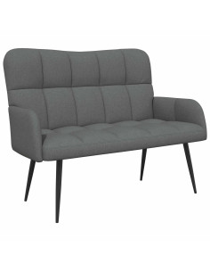Sofa a Due Posti Grigio scuro 115 x 61 x 87 cm Tessuto 2