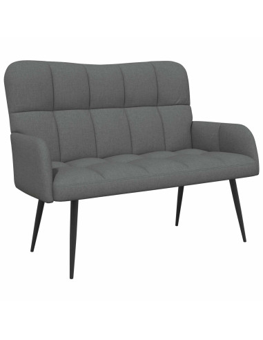 Sofa a Due Posti Grigio scuro 115 x 61 x 87 cm Tessuto